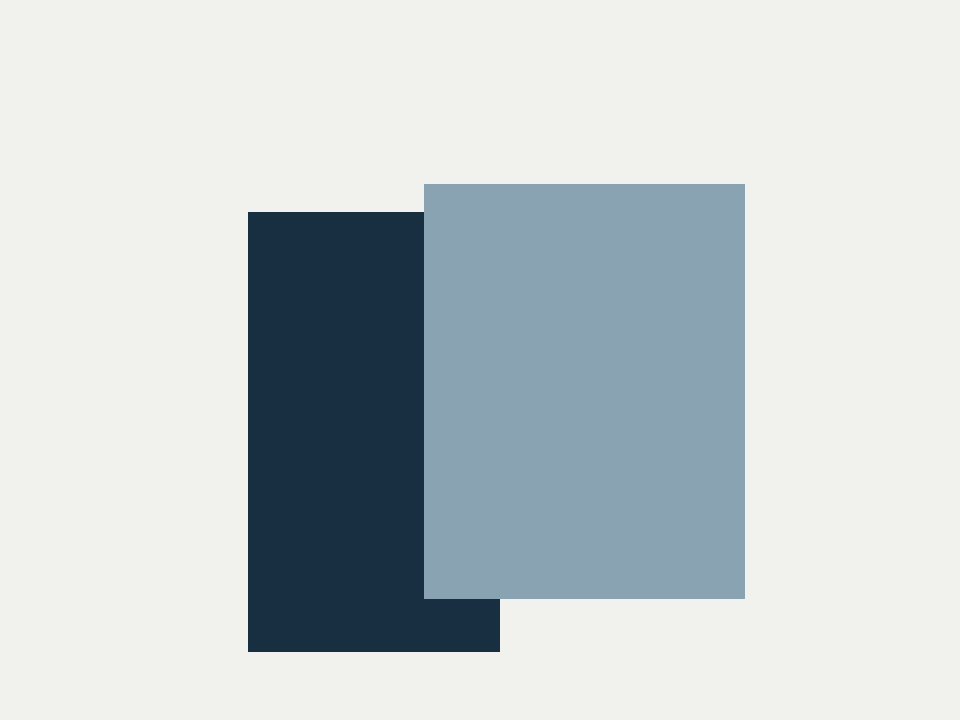 Composición abstracta de formas geométricas en azul y gris